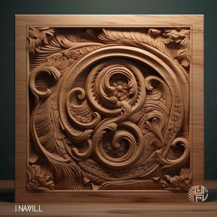 Patterns and decorations (stl iw 2, PATTERN_1494) 3D models for cnc